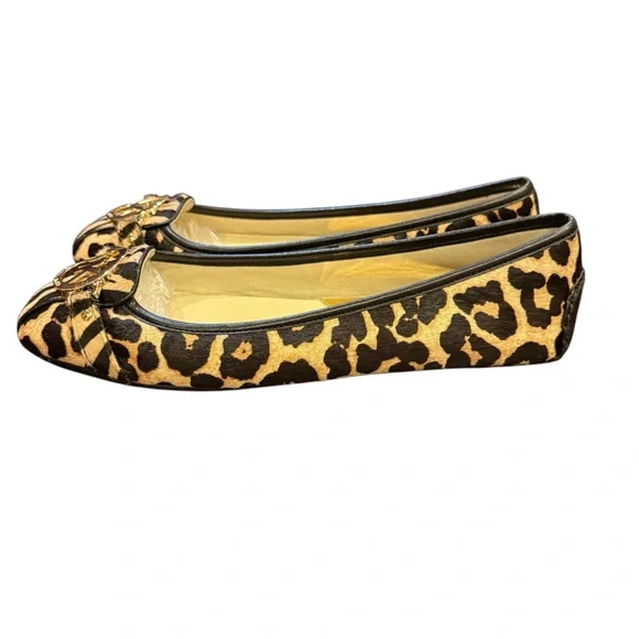 Michael Kors Animal Print Flats with Gold Logo sz 9 - Picture 3 of 9